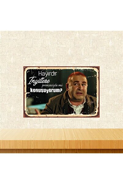 TAKIFİX Şafak Sezer Hayırdır 20-30 Cm Retro Ahşap Poster Tkfx4375