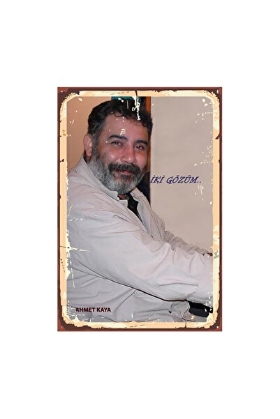 TAKIFİX Ahmet Kaya İki Gözüm Tasarımlı 20*30 Cm Ahşap Tablo
