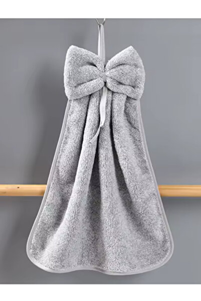 SB SizinBazar منشفة أنثراسيت لطيفة على شكل فيونكة - منشفة حمام قطن 100% مقاس ...