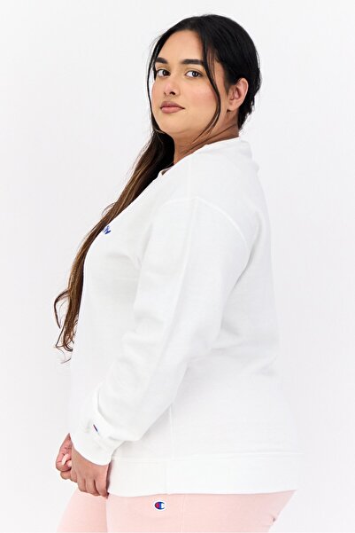 Champion Women Plus Size Long Sleeves Outdoor Sweatshirts, White