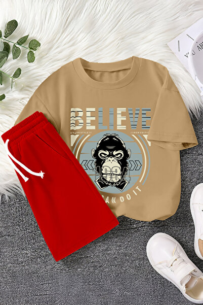 MYADA Nova sezona Believe Monkey Štampano Dvodelni dečiji set 22477