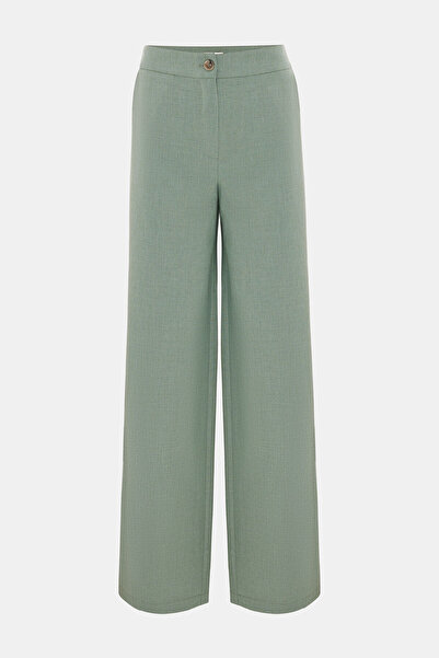 W Collection Mint Wide Leg High Waist Textured Pants