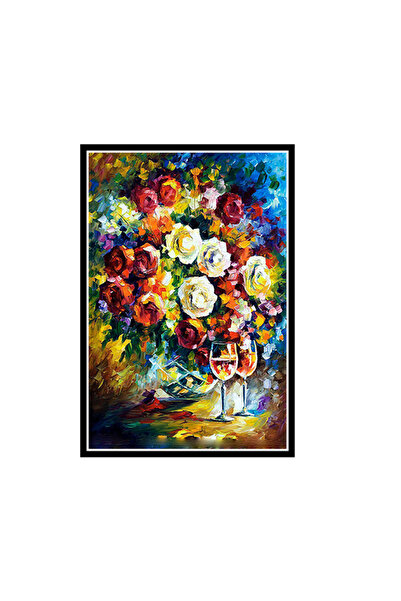 hazalshop Poster retro din lemn cu design floral 20x30 cm