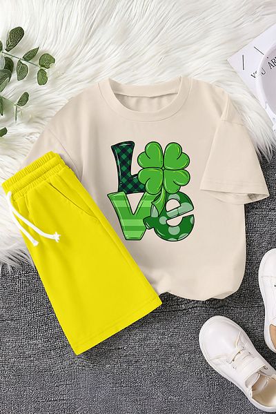 MYADA Premium Love Luck Printed 2-Piece Children's Set 23450