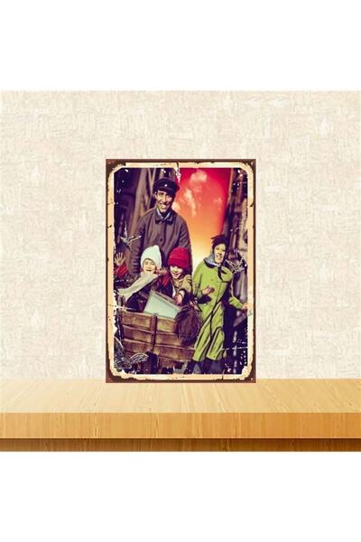 TAKIFİX Çöpçüler Kralı Ayşen Gruda Kemal Sunal 20-30 Cm Retro Ahşap Poster