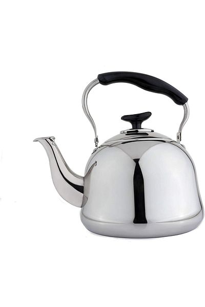 ALSAIF 5L Saif Teapot, durable and elegant, ideal for serving tea and other types of tea. Silver color.
