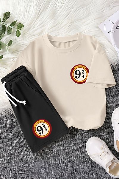 MYADA New Season Platform 9 3/4 Printed Colorful 2-Piece Children's Suit 23406