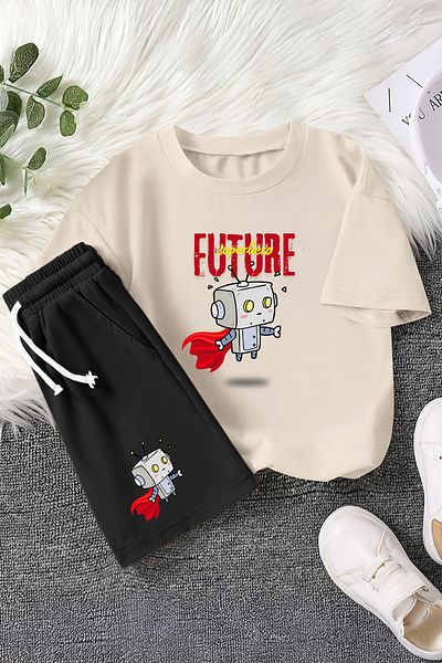 MYADA Premium Future Hero Printed 2-Piece Children's Suit 23366