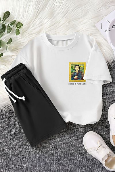 MYADA Noul sezon Faboulus Written Art Cat Printed Set de 2 copii 22751