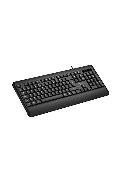 Lecoo Kb104 Usb Kablolu Türkçe Q Ergonomik Ofis Bilgisayar Klavyesi Siyah