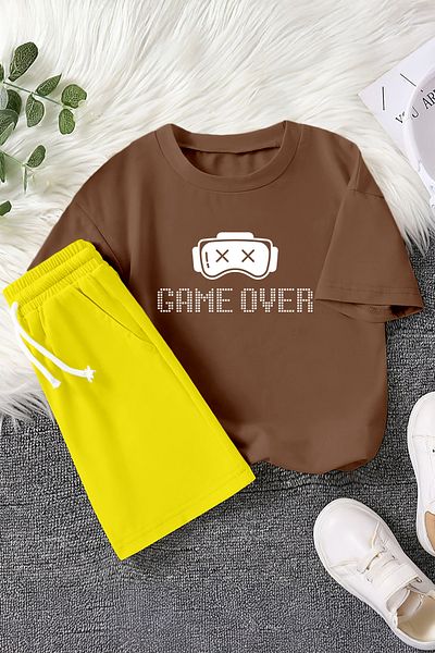 MYADA Детски комплект от 2 части с виртуални очила с надпис „Край на играта“ за нов сезон, 23387