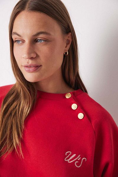 Women'secret Red cotton fleece sweatshirt