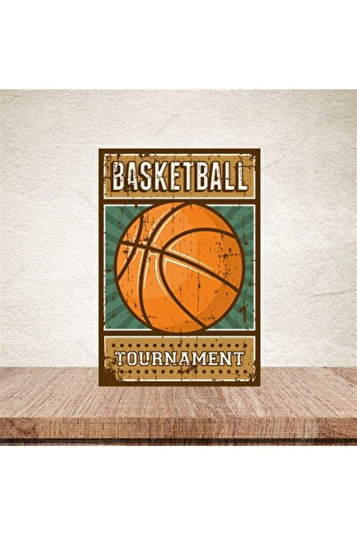 Home Basketball 20-30 Cm Retro Ahşap Poster