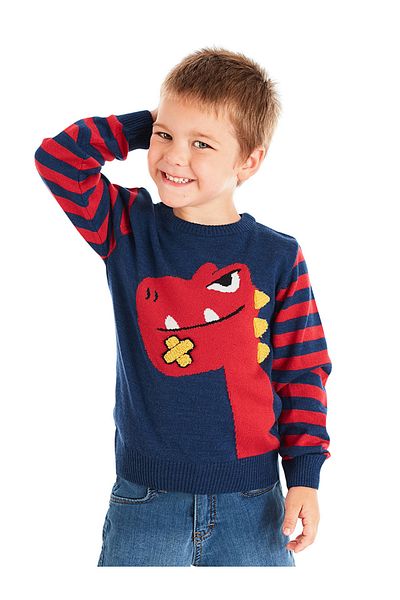 Denokids Vicces Dino fiú pulóver