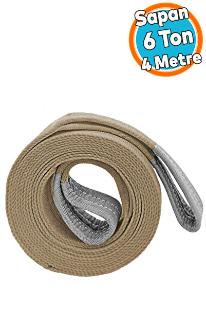 NZB Yük Kaldırma Sapan Polyester Spanzet 6 Ton 4 Metre Kahve Sağlam Taşıma İn...