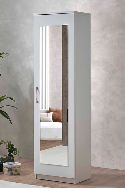 Cesur Mobilya Ayakkabılık Elena Aynalı Kapaklı Raflı Ayakkabılık