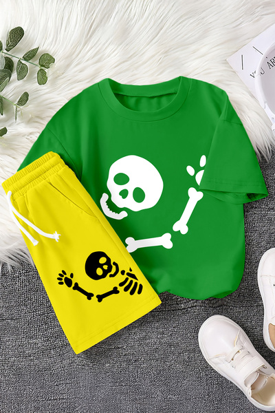 MYADA Novi sezonski set Skeleton B Štampano 2-dijelni dečiji set 23466