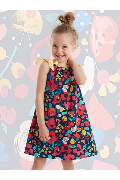 Denokids Frühlingsblumen-Sommerkleid für Mädchen mit Hosenträgern