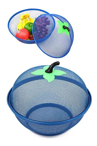 Generic Apple-shaped fresh fruit basket with mesh