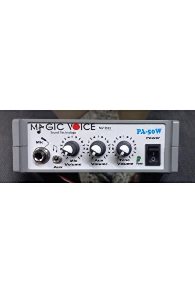 Genel Markalar MAGICVOICE MV-2022 PA-50W PLASTİK KASA 12 VOLT MİNİ 50 WATT PA...