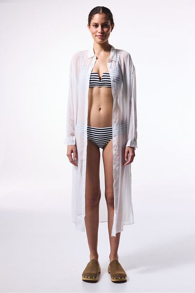 Penti Off-White Iyos Chiffon Langes Hemd