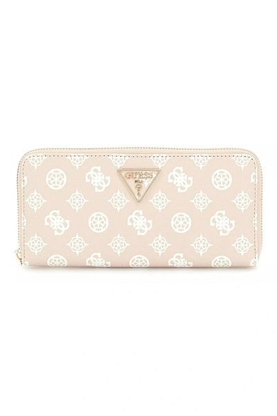 Guess Women's Beige Laurel Large Zipper Wallet