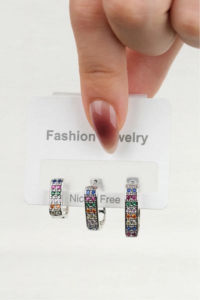 Jack Ferrero Steel Invoiced Earrings, Guaranteed to Not Fade Color