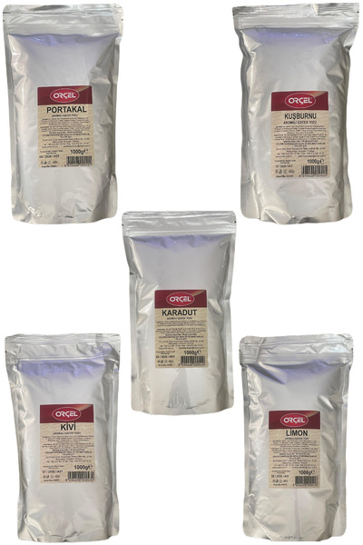 ORÇEL Toz Içecek Seti Oralet Çay Sıcak Soğuk Karışık Paket 5x1 Kg.