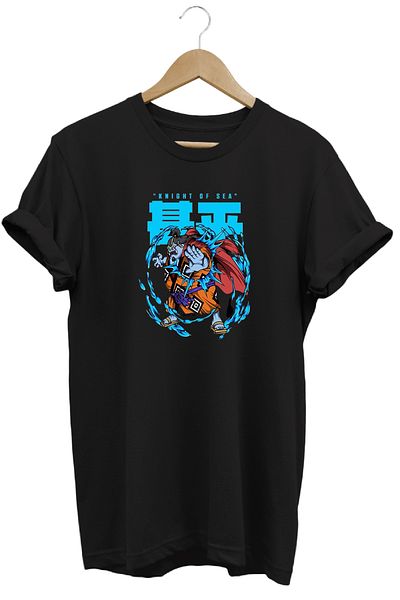 remonz Μπλουζάκι One Piece Jinbei με κοντό μανίκι από βαμβακερό λαιμόκοψη