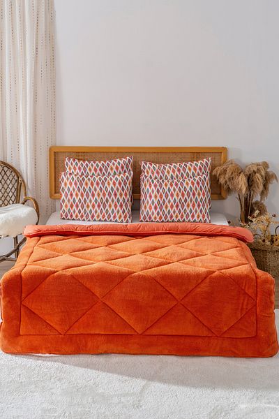 Rivaİstanbul Tile Loura Double Double Sided Luxury Wellsoft Quilt 195X215 cm