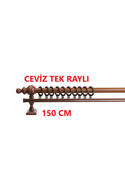 di'mora by ağbaht züc. Ceviz Tek Raylı Ahşap Rustik Perde Askısı Rustik Borus...