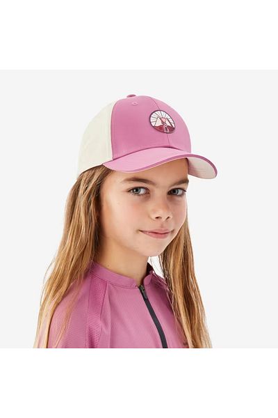 Decathlon Children's Outdoor Hat - 7/15 Years - Pink/Beige - Mh100