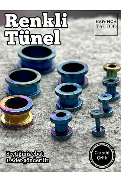 Karınca Piercing Colorful Tunnel Piercing Ear Ear Tunnel