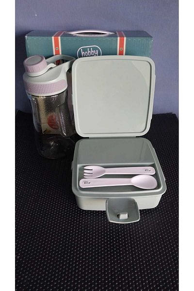 HeiN Hobby Life School Lunch Set Water Bottle and Patterned Lunch Box
