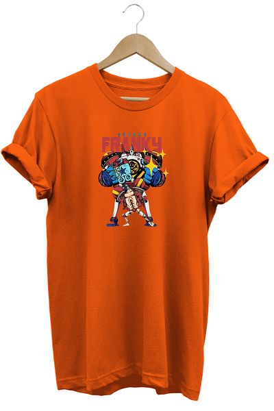 remonz Μπλουζάκι One Piece Franky με κοντό μανίκι από βαμβακερό λαιμόκοψη
