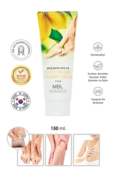 MBL Teresia Kuru Ve Çatlamış Ayaklar Için Vitamin Özlü Besleyici Ayak Bakım K...