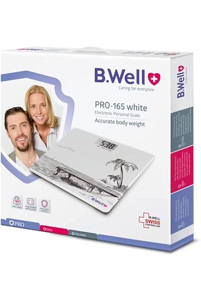B Well B.WELL Scale Pro 165 White Body Weight