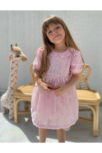 KETBaby Girl's Lace Dress Short Sleeve