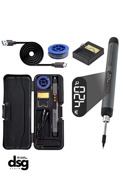 online shopping dsg store Şarjlı Kablosuz Kaliteli Havya Seti Usb Type-c Şarj Hızlı Isınma