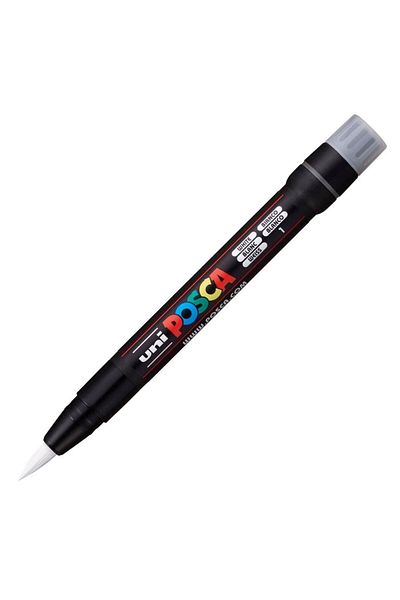 POSCA Marker cu pensulă - Alb