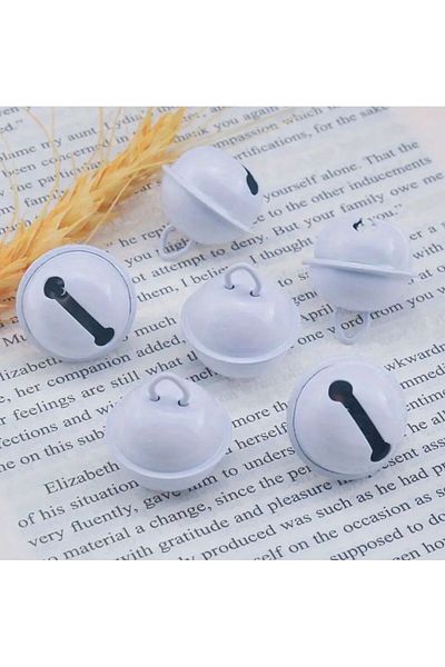 OZN AKSESUAR White Color Handle Bell, Bell, Leash Bell, Amigurumi Bell 20 mm (20 Pieces)
