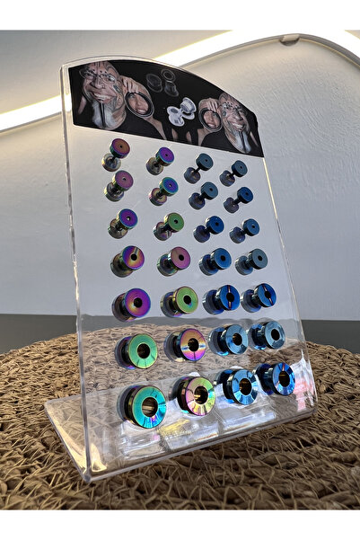 Karınca Piercing Renkli Tünel Piercing Kulak Ear Tunnel (Karınca Piercing)