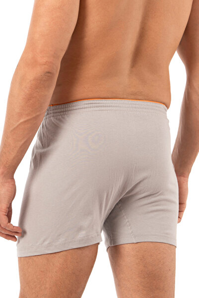 ÖZKAN underwear Özkan 0041 3-Pack Men's 100% Cotton Ribbed Classic Comfortable Cut Towel Waist Single Jersey Combed Cotton Boxer