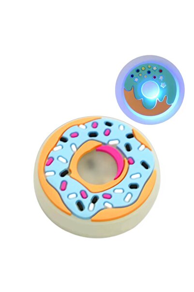 OZN AKSESUAR Ledli Yanıp Sönen Donut Terlik Süsü Üç Boyutlu/Işıklı 3d Charm