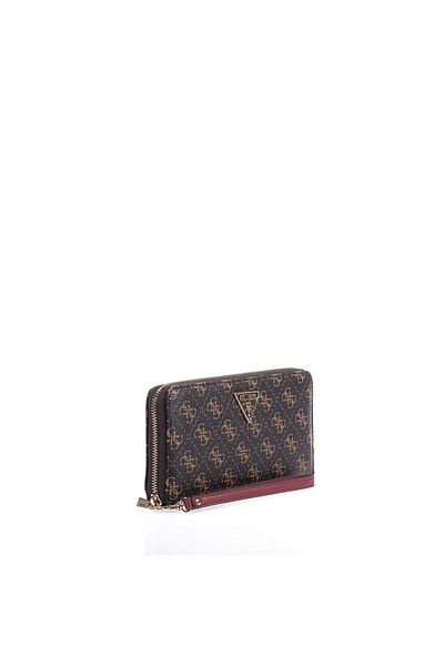 Guess Портфейл Laurel Slg Check Organizer за жени, кафяв, Swqe8500163-bnl