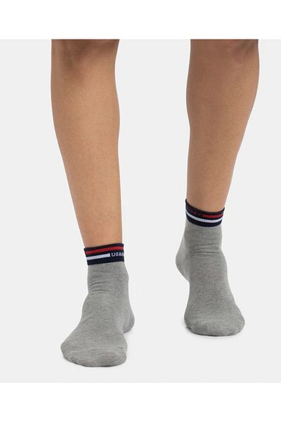 JOCKEY جوارب الكاحل USA Originals 7002-01 رمادية للرجال