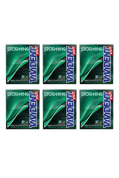 Vivident Storming Chewing Gum Mint 33 Gr X 6 Pieces