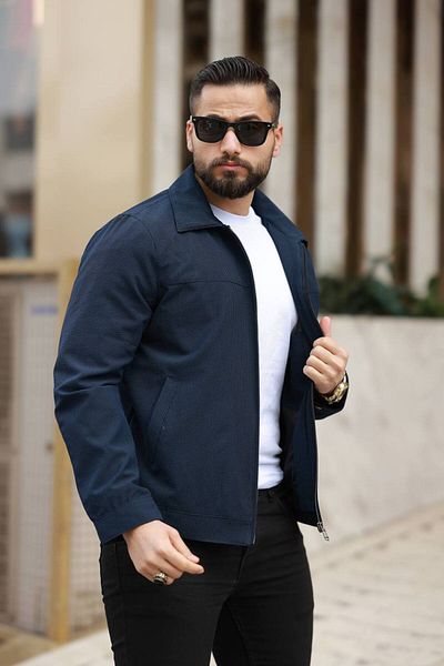 LUMAST Very Light Thin Seersucker Textured Wrinkled Sandvat Anti-Sweat Old Money Style Polo down Lined Jacket