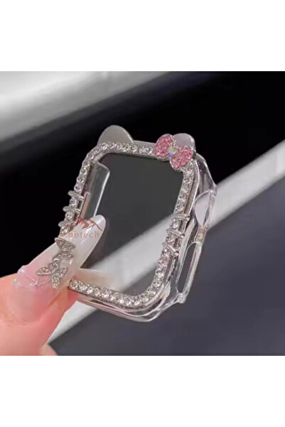 bbtech Apple Watch Series 11 S10 42MM ile Uyumlu Parıltılı Taşlı Şık ve Zarif...