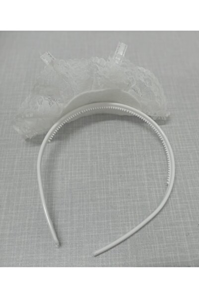 Lissa Aksesuar White Tulle Crown Models Henna Wedding